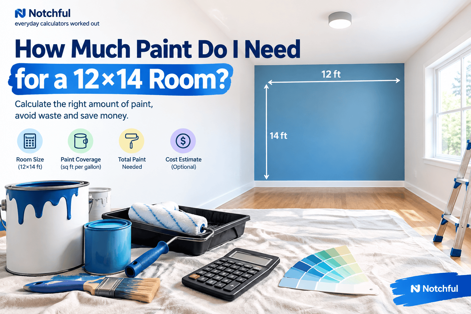 How much paint do I need for a 12×14 room? paint calculator guide