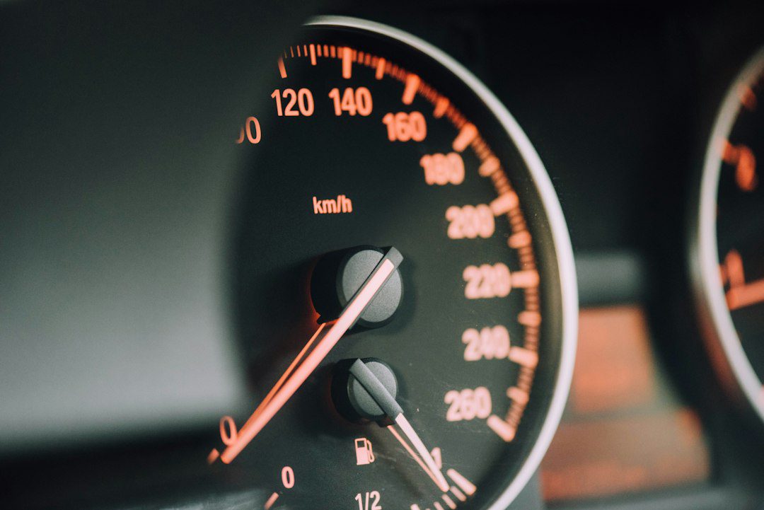 Close-up of a car dashboard gauge, representing fuel economy and MPG